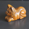 Skiennix 1.6'' Hand-Carved Mixed Gemstone Crystal Cat Figurine | Unique Iron Tiger Eye Design