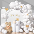 Skiennix 135-Piece White Balloon Garland Kit - Various Sizes for Birthday, Baby Shower & Wedding Decor