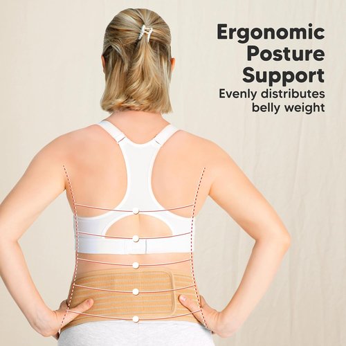 KeaBabies Pregnancy Belly Bands - Soft & Breathable Maternity Support Band | Adjustable Comfort (Classic Ivory, M/L)
