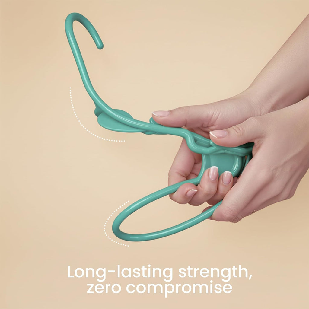 Utopia Home Plastic Hangers 30 Pack - Durable Space-Saving Clothes Hangers - Aqua Color for Organized Closets