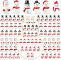 AWEELON Mini Snowman Figurines - 48 Pcs Tiny Resin Christmas Decorations for DIY Crafts | 6 Styles