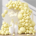 Skiennix Pastel Yellow Balloon Arch Kit - 120pcs in Various Sizes for Gender Reveal & Baby Shower Decor