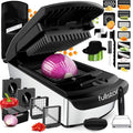Fullstar Premium Vegetable Chopper - 14-in-1 Food Chopper & Mandoline Slicer with Container | Silver Kitchen Gadget
