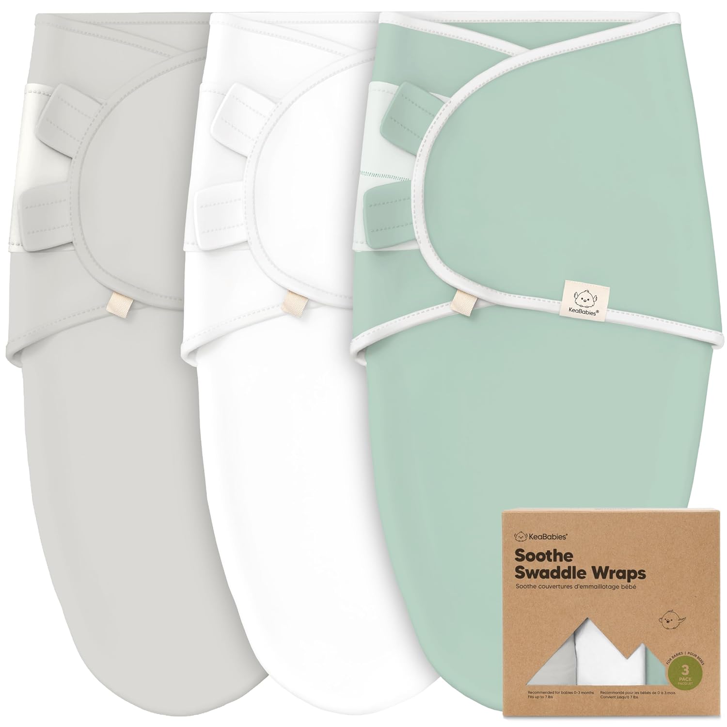 Organic Baby Swaddle Sleep Sacks by [Brand Name] - Soft & Snug for Newborns 0-3 Months | 3-Pack in Sage