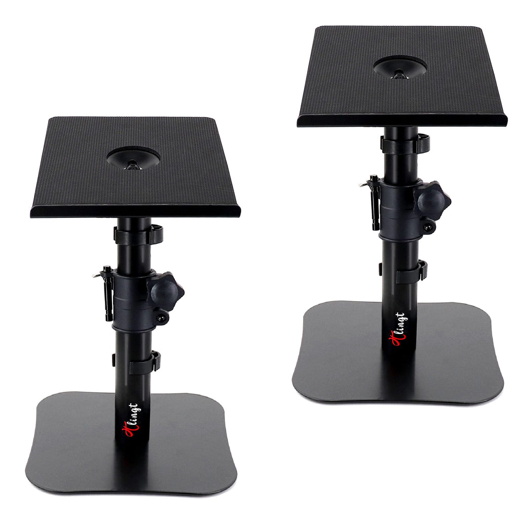 Tlingt Desktop Speaker Stands Pair, Sturdy Flat Base, Height & Tilt Adjusts