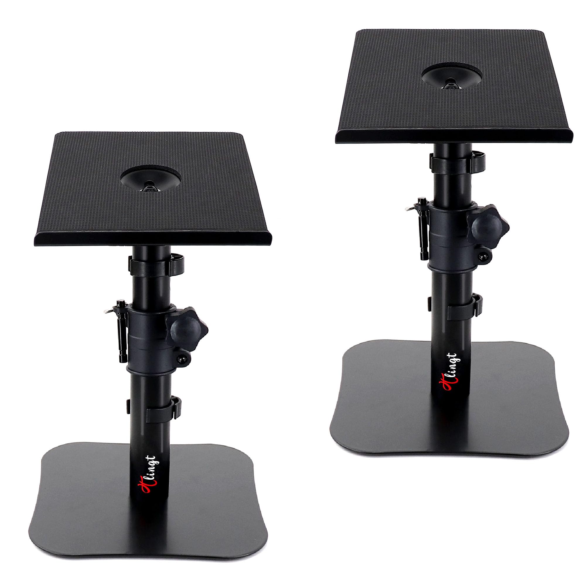 Tlingt Desktop Speaker Stands Pair, Sturdy Flat Base, Height & Tilt Adjusts
