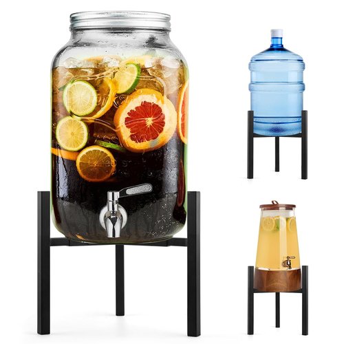 Uoveya Beverage Water Jug Stand Adjustable 7-12.6 IN - Drink Dispenser Stand Only, Fit 3-5 Gallon Water Jug Holder Container - Portable Drink Stand