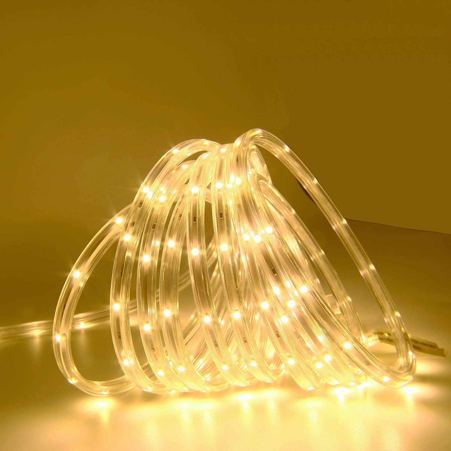 Skiennix LED Rope Lights - 16.4ft Waterproof Connectable Strip Lighting | 3000K Soft White for Indoor & Outdoor Decor
