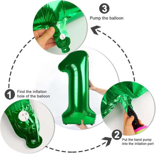 Large Dark Green Number 13 Balloon by [Brand Name] - 40 Inch Foil Party Decoration for Birthdays & Events