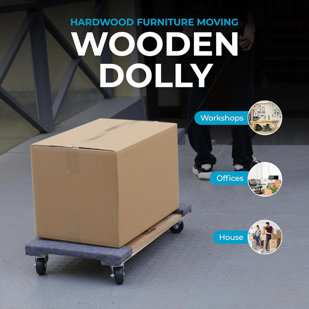 Simpli-Magic Furniture Moving Dolly - Heavy-Duty 30" x 18" with 1,320 lbs Capacity | 4 Swivel Wheels, 2 Pack