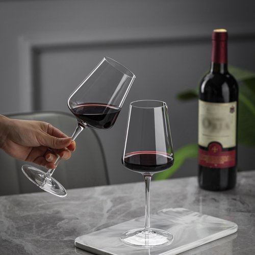 CnSneg Red Wine Glasses Set of 2, Crystal Wine Glasses 13.5OZ, Hand Blown Premium White Wine Glass, Unique Wedding Gift