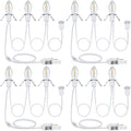 Meonum Accessory Cord with 3 LED Light Bulbs, 8.2 Ft Indoor Blow Mold Light Cord with Female Plug for Halloween Pumpkins Christmas Village Houses and Craft Projects Decoration, Warm White(4 Pack)