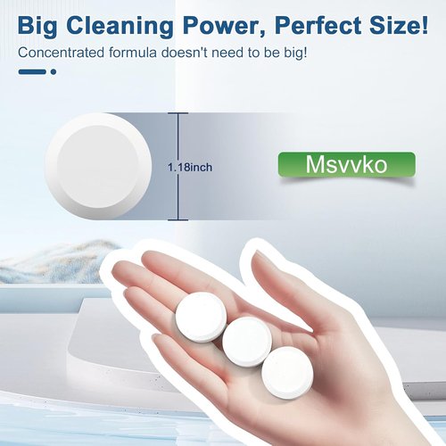 Msvvko Toilet Bowl Cleaner Tablets - 30 Pack Automatic Hands-Free Cleaning for Fresh Bathrooms