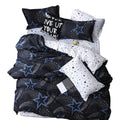 JQWUPUP Kids Duvet Cover Set Twin, 3Pcs Bedding Set (1 Duvet Cover and 2 Pillow Shams) for Toddler Teens Girls Boys (Twin, Starry Night)