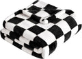 Yurhap Checkered Baby Blanket - Ultra Soft Fleece Receiving Blanket for Infants | 30"x40", Black