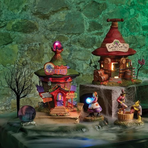Department 56 Cryptic Cave Mystic Lit Figurine - Halloween Snow Village Accessory, 3.125 Inch, Multicolor