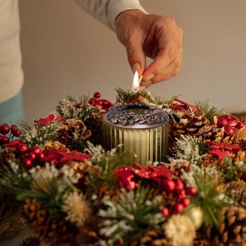 **Regine Switzerland Bronze Sacred Fruit Candle Topper - Even Burn & Elegant Home Decor Accessory**