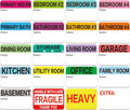 Skiennix Large Home Moving Packing Box Labels - 600 Count with Color-Coded & Writable Areas | Ideal for 3-4 Bedroom Homes