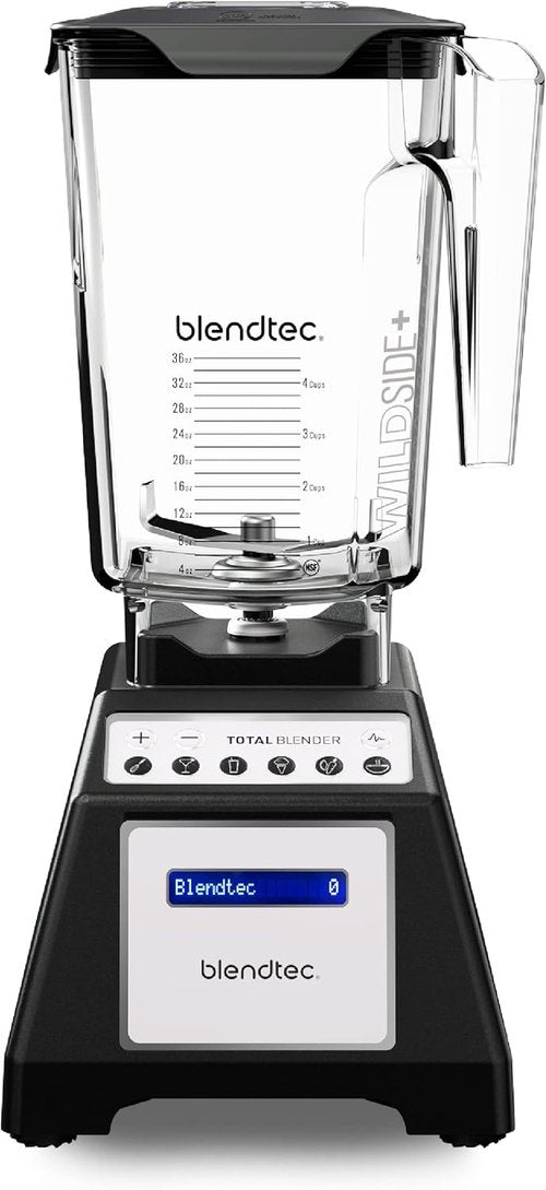 Blendtec Total Classic Original Blender - Professional-Grade 90 oz WildSide+ Jar - 6 Pre-Programmed Cycles - Black