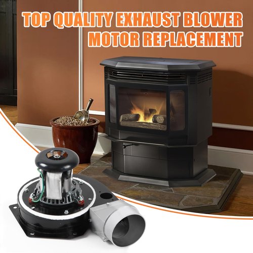 Barbqtime 80602 Combustion Exhaust Blower Assembly for Vogelzang VG5790 5790 VG5770 5770 Pellet Stoves, Exhaust Blower for US Stove 5660 5501S 5660E 5560 and Ashley AP5660L AP5710 AP5790 Pellet Stoves