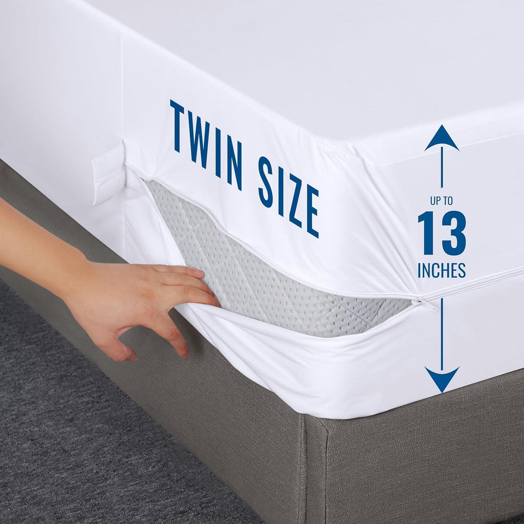 Utopia Bedding Mattress Protector - 100% Waterproof Twin Size Encasement | Pack of 10, Bed Bug & Dust Mite Proof