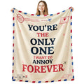 OurWarm Anniversary Couple Gifts for Women, Soft Fleece Throw Blanket 50x60 in, Birthday Wedding Romantic Gifts for Wife Husband Girlfriend Boyfriend, I Love You Present Gift for Him Her