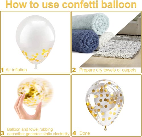 Bezente White Gold Balloon Arch Garland Kit - 100Pcs Metallic Chrome & Confetti Balloons for Weddings, Birthdays & Events