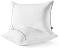 Bedsure Queen Pillows - Luxury Firm Sleeping Pillows with Diamond Design Cover | Fluffy Down Alternative Filling