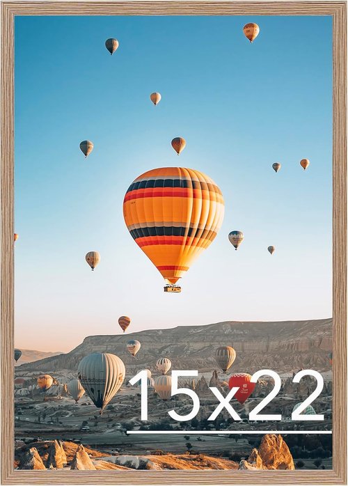 JCJMY 15x22 Rustic Brown Picture Frame - Versatile Wall Hanging for Horizontal & Vertical Photos