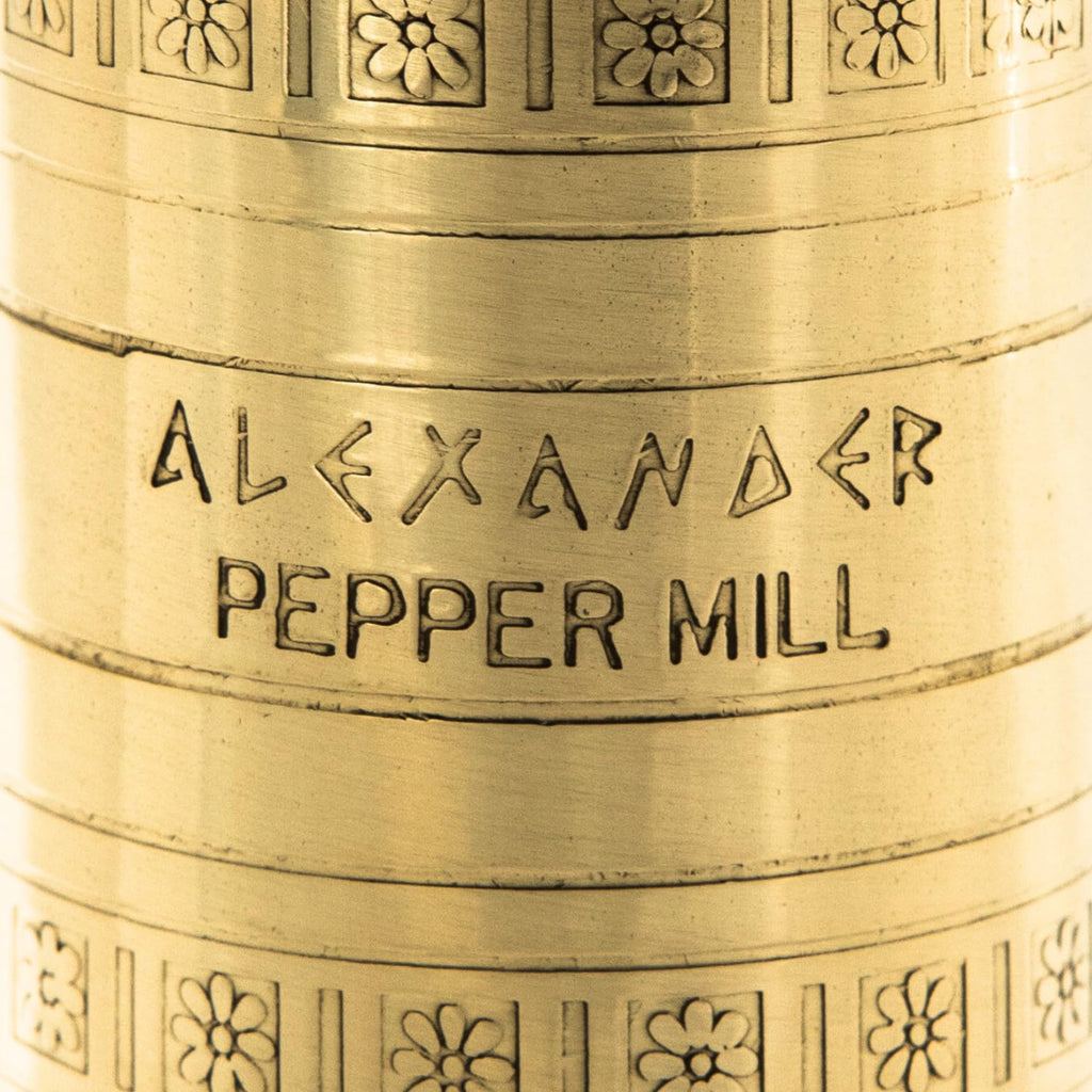 Alexander Home Original Greek Pepper Mill, 8-Inch Brass – European Manual Pepper Grinder Refillable