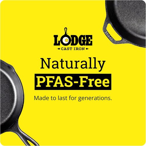 Lodge 14 Inch Cast Iron Wok - PFAS-Free Pre-Seasoned Stir Fry Pan with Dual Loop Handles | Oven & Stovetop Safe