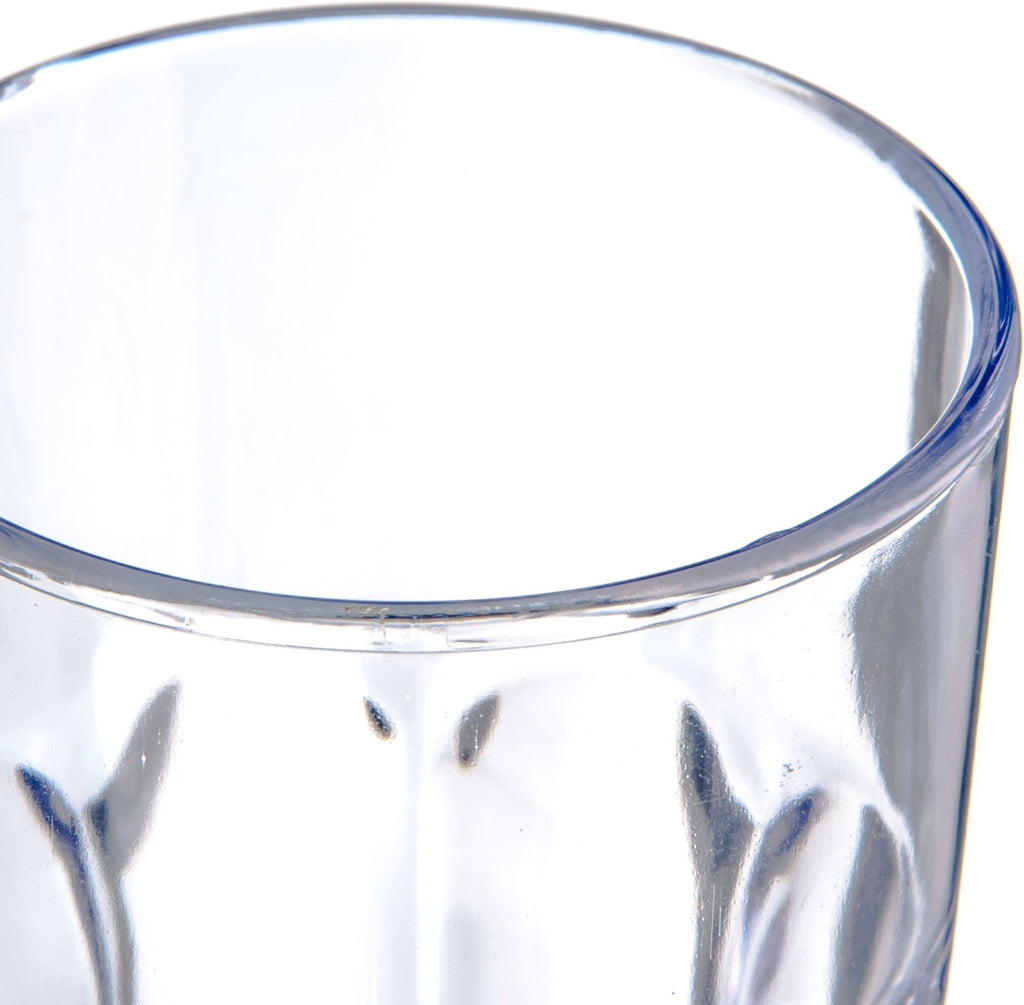 Carlisle FoodService Products Louis Clear Tumbler Tall Glass for Restaurants, Catering, Kitchens, Plastic, 10 Ounces, Clear, (Pack of 24)