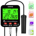 GIDIGI WiFi pH Salt Monitor Smart Water Quality Hydroponic pH EC Meter Digital pH TDS Salt EC Salt ORP Tester with Calibration Solution Kits for Fish Tank Salinity Tester for Saltwater Aquarium