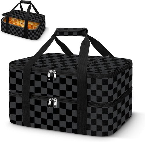 Coobiiya Insulated Casserole Carrier - Thermal Tote Bag Keeps Food Hot or Cold | Fits 9" x 13" Baking Dish