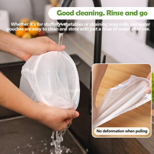 Cheese Cloth Bag - Reusable Straining Bags for Nut Milk, Soy Milk & Dumpling Fillings