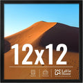 LaVie Home 12x12 Black Picture Frame - HD Plexiglass Display Frame for Vertical or Horizontal Use