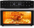 Beelicious 32QT Extra Large Air Fryer - 19-in-1 Toaster Oven Combo with Rotisserie & Dehydrator | Black, 1800W