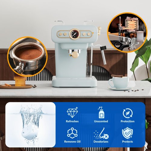 Espresso Machine Cleaning Tablets Descaling -200 Tablets, Compatible with Breville Barista Express, Gaggia, Delonghi, Jura, Philips - Universal Coffee Machine Cleaner Solution for Espresso Machines