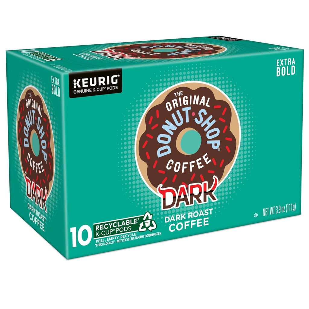 Original Donut Shop Dark Roast K-Cup Pods - Single-Serve Coffee, 60 Count (6 Packs of 10)
