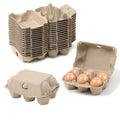 Dubtnion 15 Pack Egg Cartons Cheap Bulk, 6 Count Egg Storage Containers Holder, Sturdy Natural Pulp Material Perfect for Storing Extra Eggs