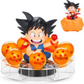 Lenporl DBZ Dragon Ball Action Figure - Goku with Crystal Stars & Transparent Base | Gift Box Included
