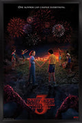 Trends International Netflix Stranger Things: Season 3 - Key Art Wall Poster, 14.725" x 22.375", Black Framed Version