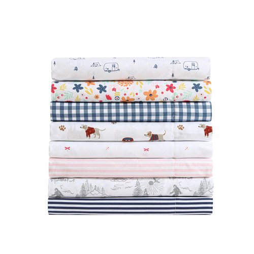Eddie Bauer Kids - Twin XL Sheets, Stain-Resistant Toddler Bedding with Matching Sham(s), Super Soft, Ideal Girl Room Essentials (Little Stripe Pink, Twin XL)