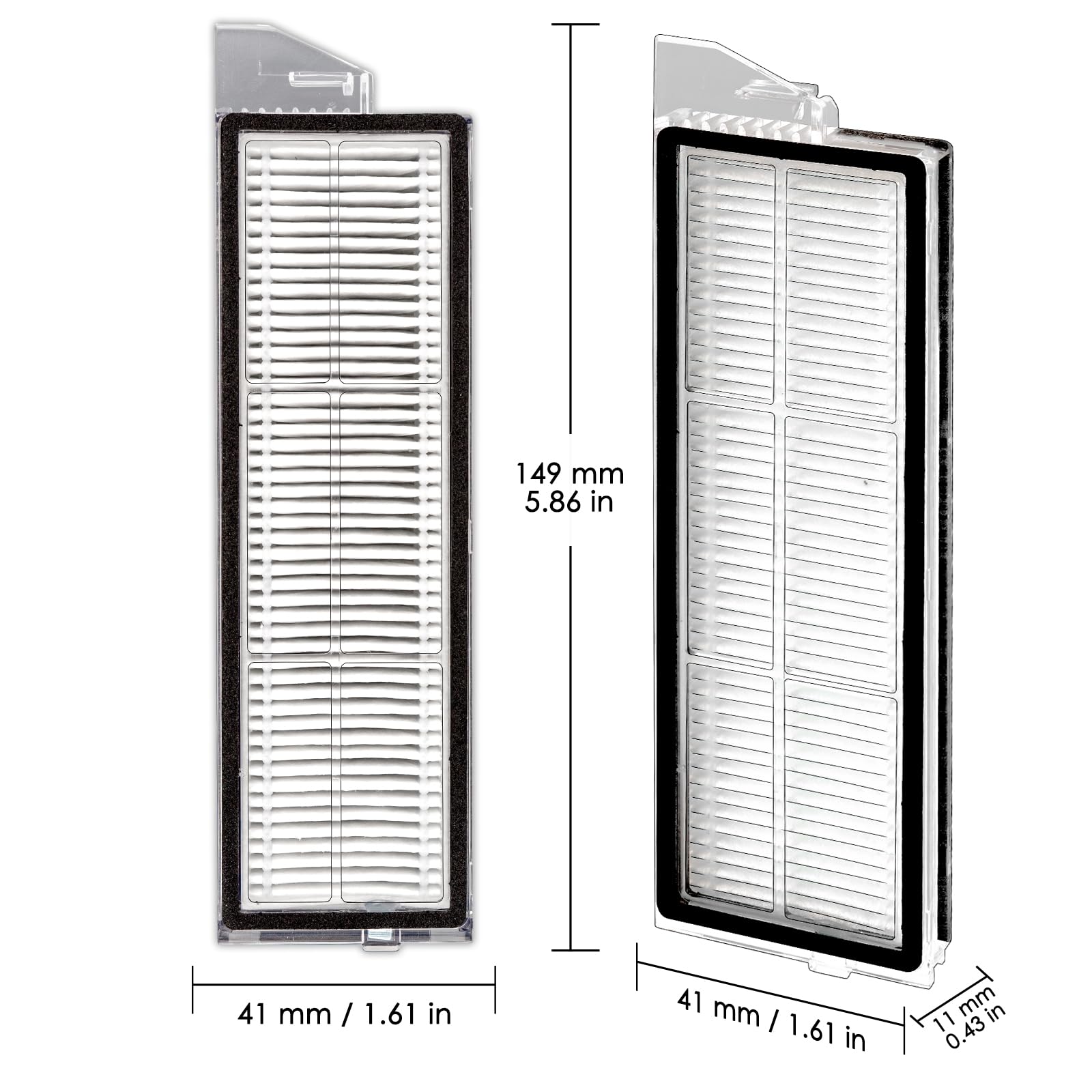 (4 Pieces) S8 MaxV Ultra Replacement HEPA Filters Compatible With Roborock S8 Max Ultra/ S8 MaxV Ultra Robot Vacuum Cleaner, Replacement Parts