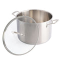 Babish 12-Quart Tri-Ply Stainless Steel Stock Pot with Lid – Professional Grade Large Soup Pot for Cooking, Boiling & Stews