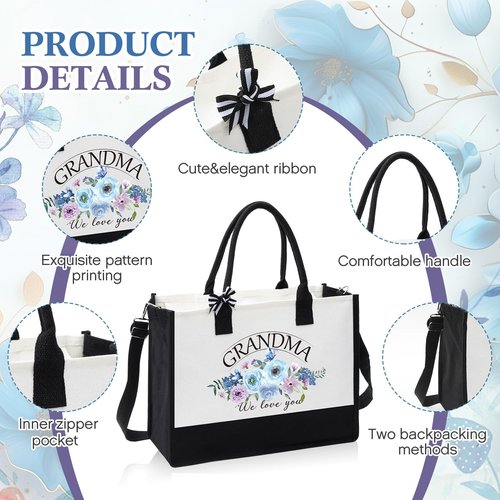 Paterr 10 Pcs Valentine Day Gifts Set for Grandma Nana Gigi Mimi, Xmas Gift for Grandmother from Grandkids Grandchildren(Grandma)