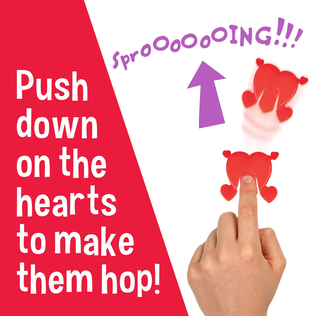 Peaceable Kingdom Valentine's Day Gift for Kids, Fun Party Favors for Classroom, Goodie Bag Stuffers - 28 Hopping Hearts Valentines