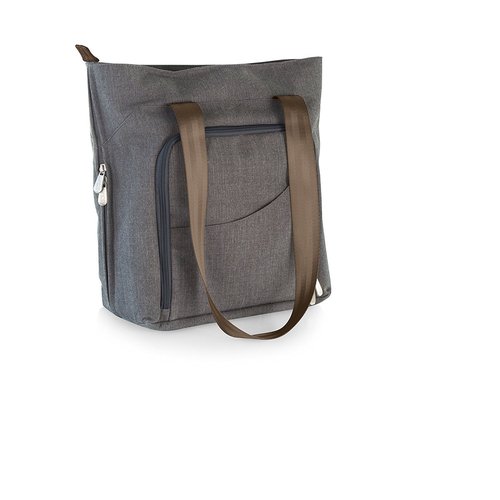 LEGACY - a Picnic Time Brand Sonoma Wine & Cheese Picnic Tote Service for 2, Insulated Wine Carrier Bag with Cheese Board, (Gray)