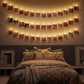 CozyHome - 5.5YD LED Photo String Lights with Clips & Timer Remote | Perfect for Indoor Decor
