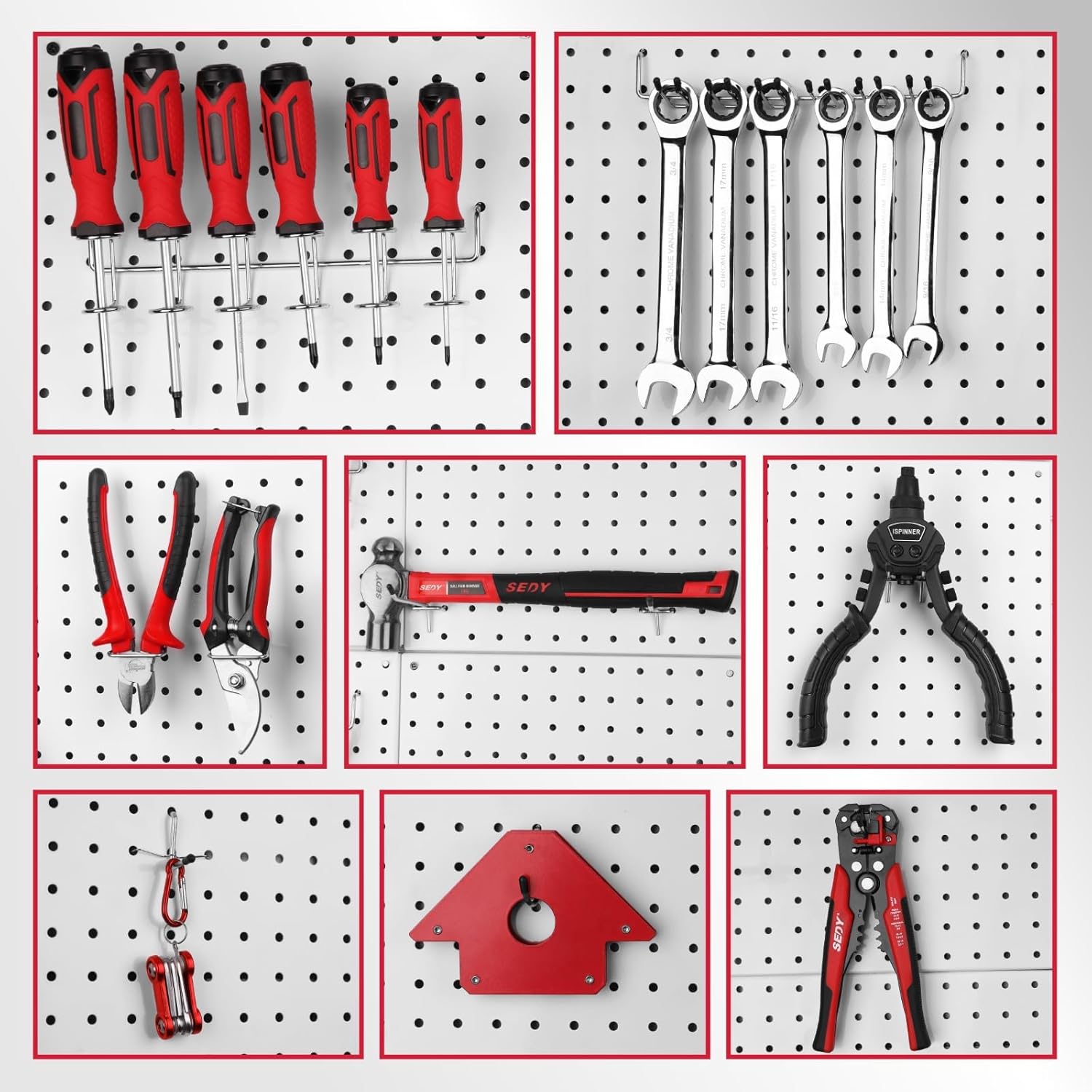 300-Piece Pegboard Hook Set - Durable Metal Organizers for Tool Storage | Ideal for Garage & Workshop